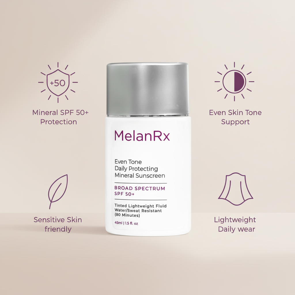 Even Tone Mineral Sunscreen SPF 50+ (No White Cast)